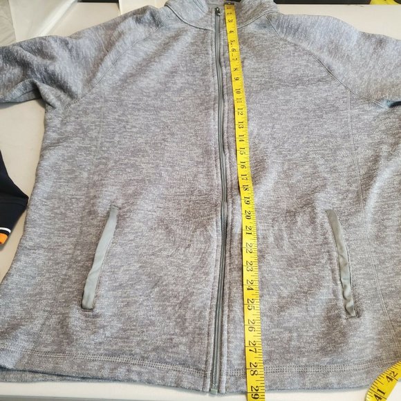 GEORGE Women's Gray Long Sleeve Pockets Full Zip Sweatshirt Size L - Picture 12 of 17
